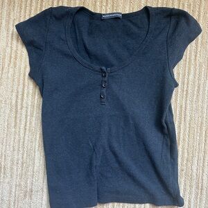 Brandy Melville Navy Blue Top